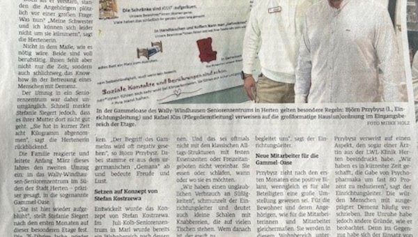Zeitungsartikel "Gammel-Oase" Zeitungsartikel